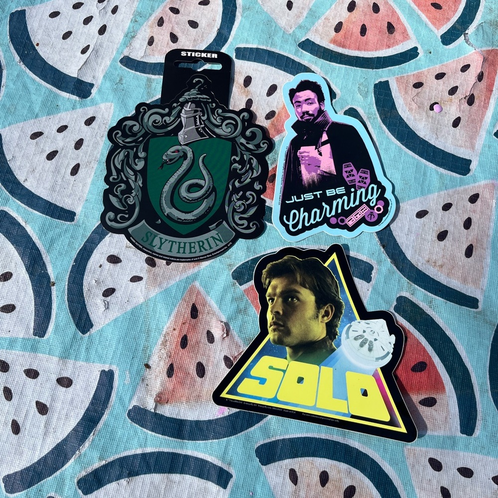 LOT - 3 Nerdy Stickers (Harry Potter/ Star Wars)